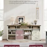 VASAGLE TV Stand for TVs up to 75 Inches, Farmhouse Entertainment Center